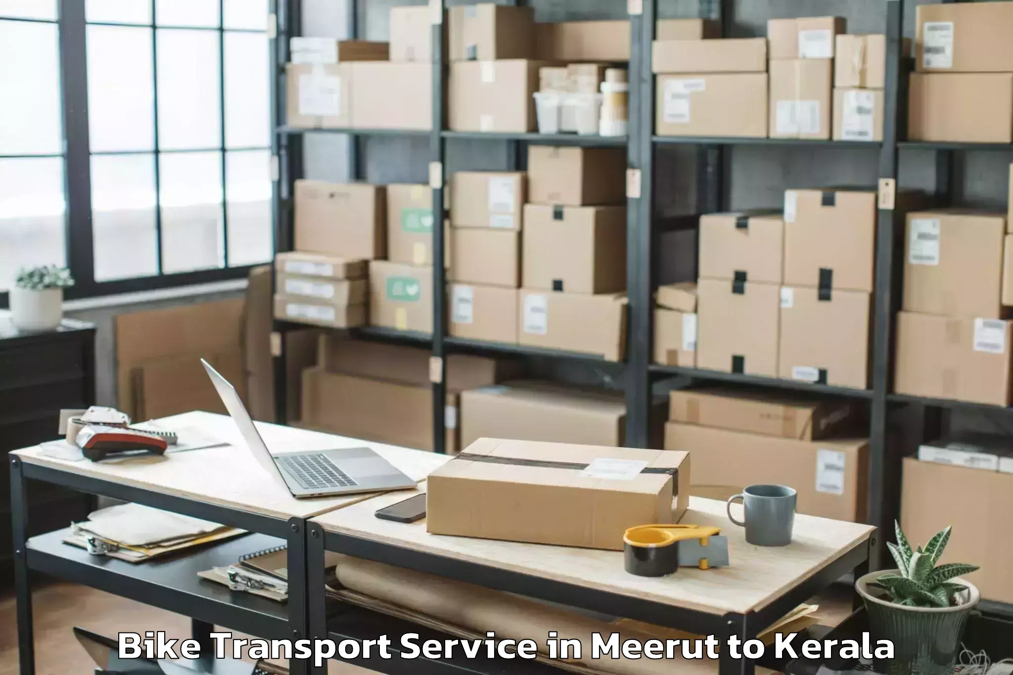 Reliable Meerut to Thrissur Bike Transport